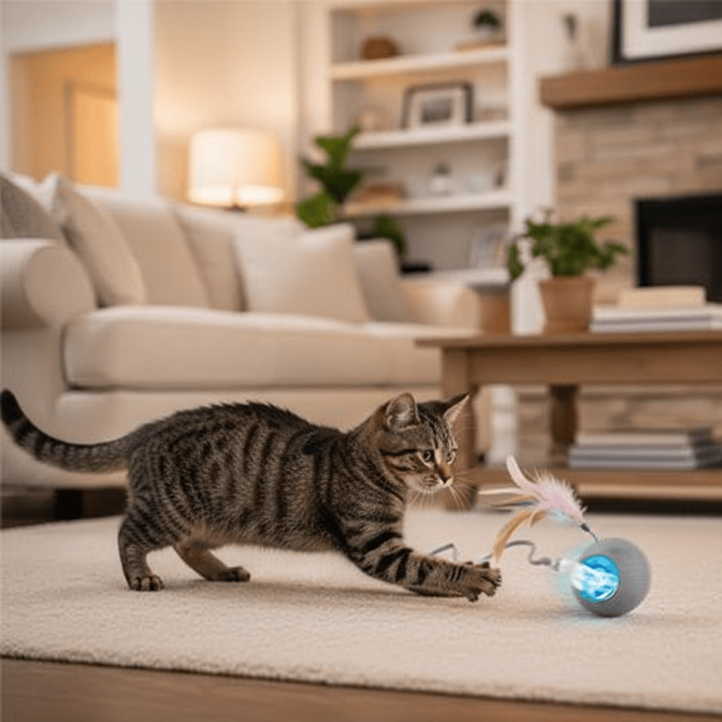 Balle interactive chat bouge au touché | Félin'Play - Chatjoue