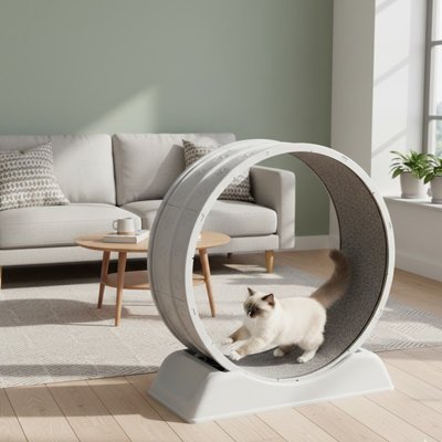 Roue d'Exercice Interactive pour Chat - Jeu Stimulant Anti - Ennui - Chatjoue