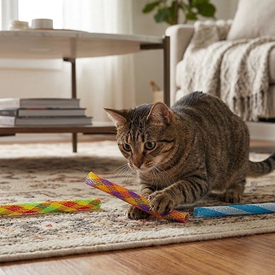 Jeux pour Chat il s'élargi en rabattant les bords