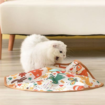 Jouet chat interactif petit moteur stimulant et sa soucoupe - Chatjoue