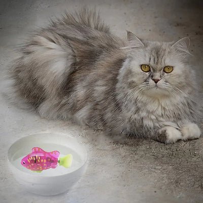 Jouet Interactif Chat - CatchyFish™ - Rose Bonbon - Chatjoue