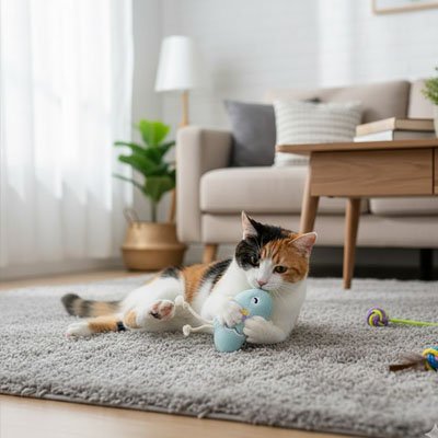 Jouet pour chat existe en plusieurs formes