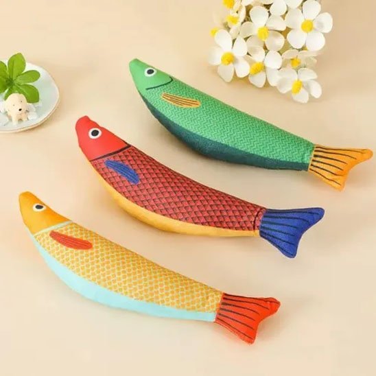 Jouet pour Chat poisson avec bruissement stimulant - Chatjoue