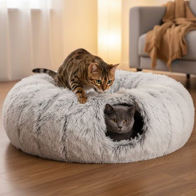 Niche pour chat pour de jeux à plusieurs chats ou à un seul chat