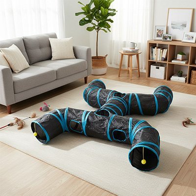 Tunnel pour Chat | Confort Pliable - Chatjoue