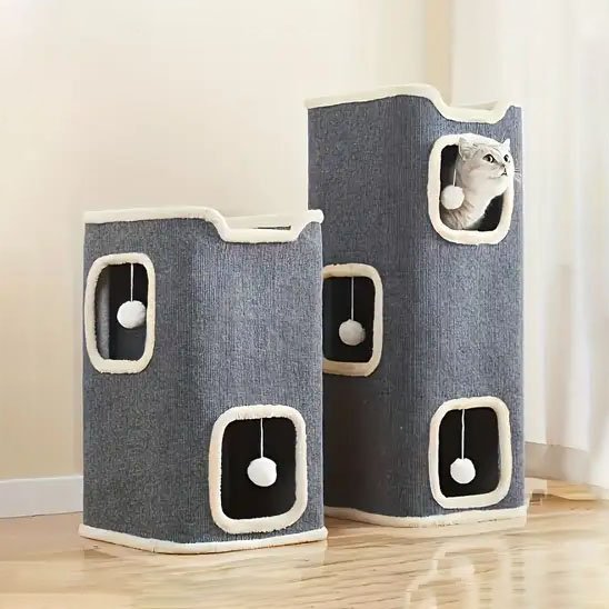 Arbre A Chat modulable avec des trous | Multi - niveaux Deluxe - Chatjoue