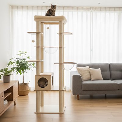 Arbre a Chat en bois d'une hauteur de 180 cm