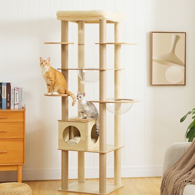 Arbre a Chat en bois plusieurs niveaux