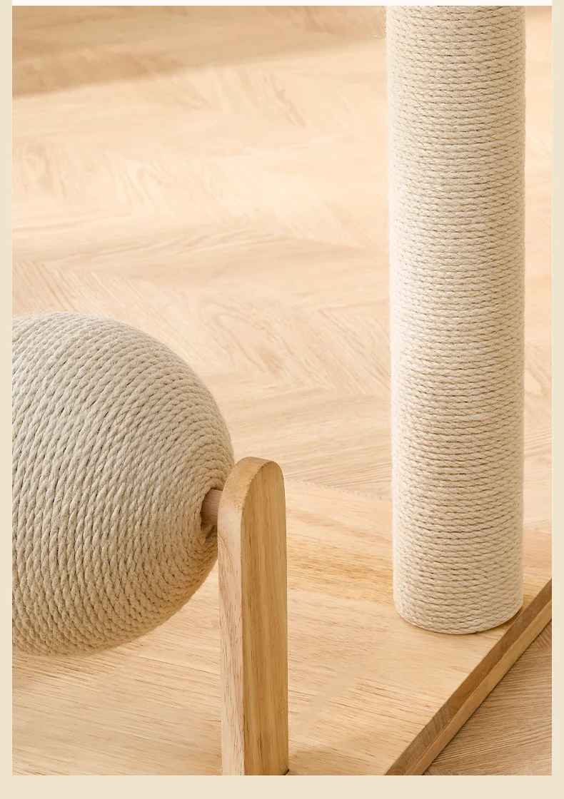 ARBRE A CHAT Bois Blanc | Élégance Naturelle - Chatjoue