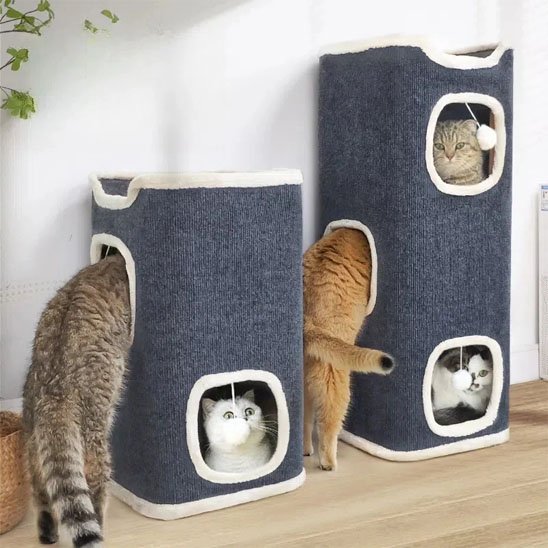 Arbre A Chat modulable avec des trous | Multi - niveaux Deluxe - Chatjoue