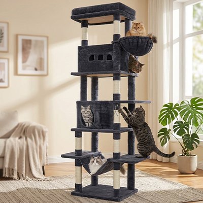 Arbre à Chat xxl beau design gris foncé
