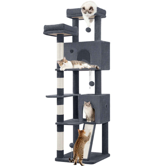 Arbre à chat XXL multifonctions anthracite | Confort Sisal 178cm