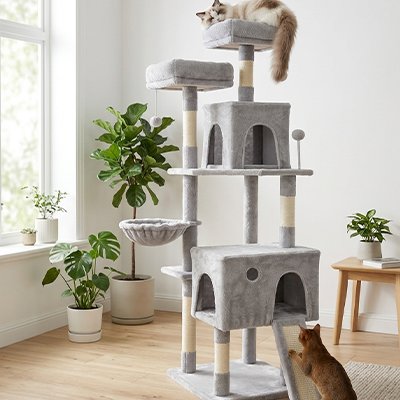 Arbre à Chats un gris clair