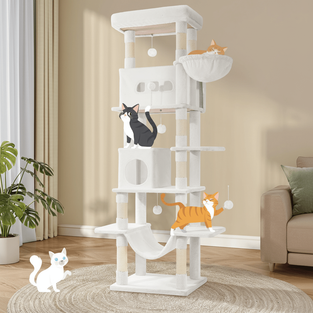 Arbre à Chat 210 cm | Paradis Félin Deluxe - Chatjoue