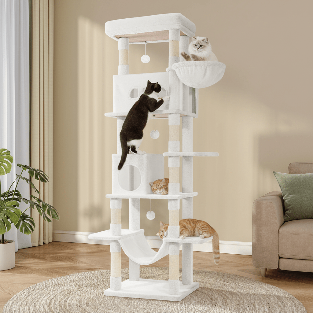 Arbre à Chat 210 cm | Paradis Félin Deluxe - Chatjoue