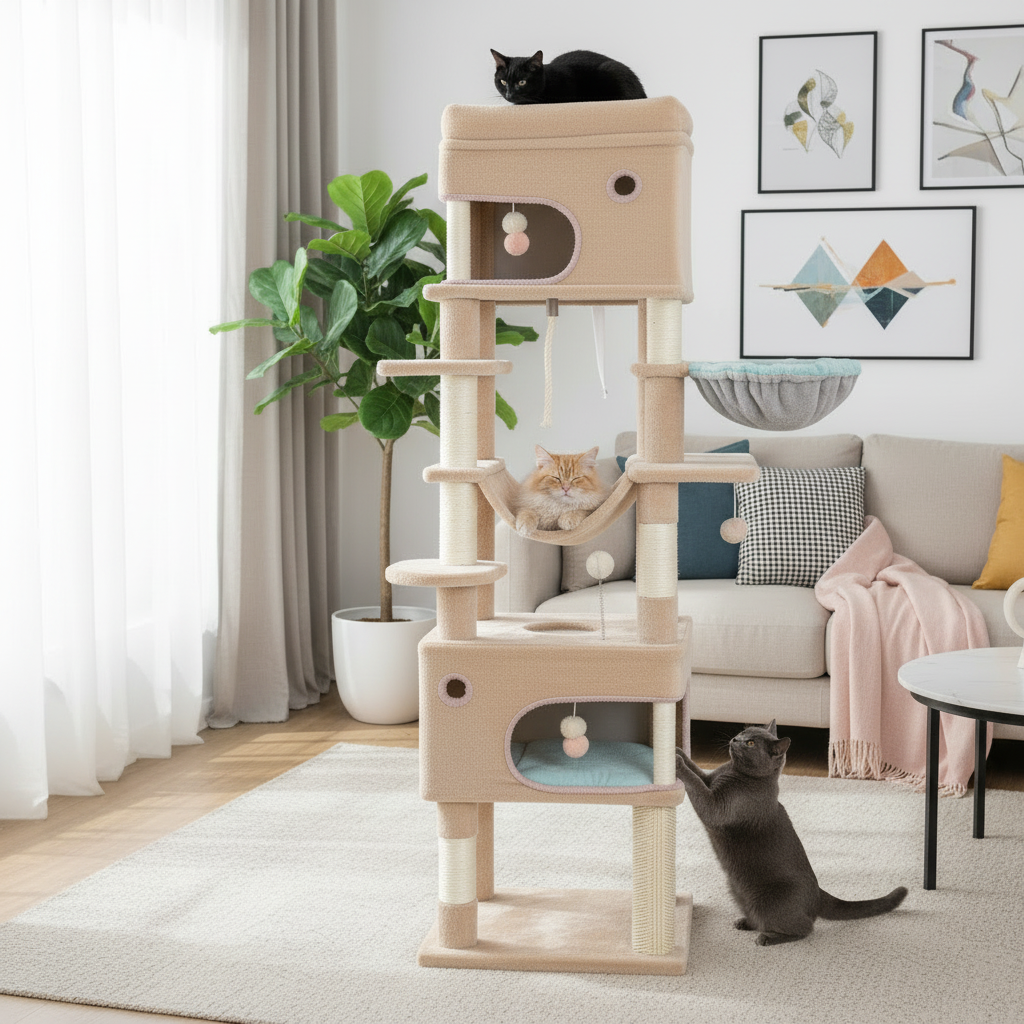 Arbre à chat Félixconfort salon scandinave