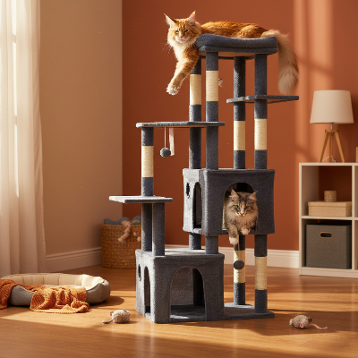 Arbre A Chat Maine Coon salle de jeux chaude