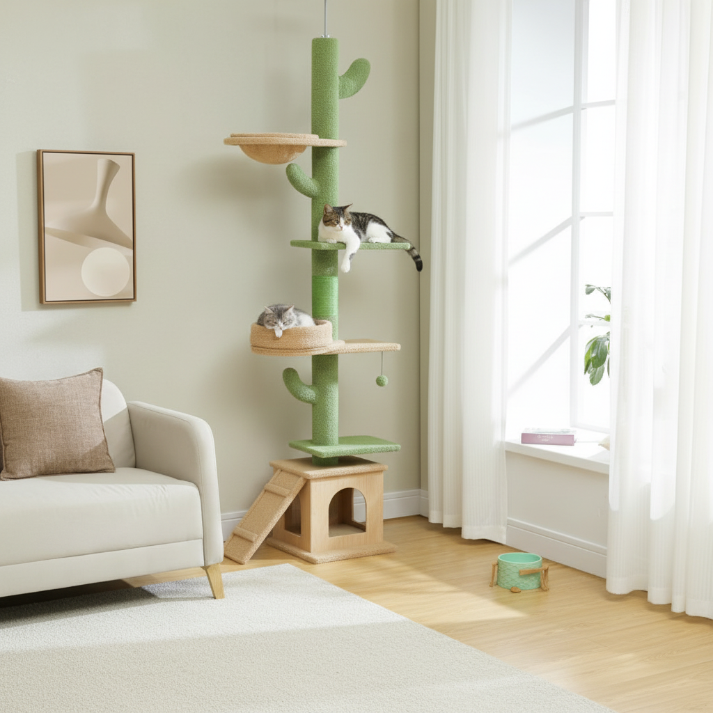Arbre à chat premium dans une salle pour chats