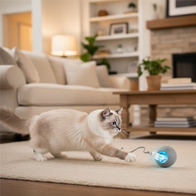 Balle interactive chat bouge au touché | Félin'Play - Chatjoue