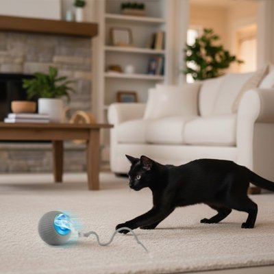 Balle interactive chat bouge au touché | Félin'Play - Chatjoue