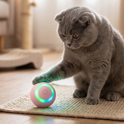 Balle interactive chat grand autonomie 