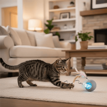 Balle interactive chat bouge au touché | Félin'Play - Chatjoue