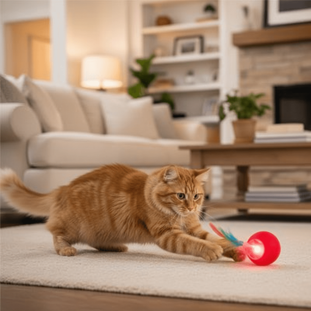 Balle interactive chat bouge au touché | Félin'Play - Chatjoue