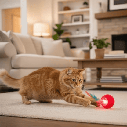Balle interactive chat bouge au touché | Félin'Play - Chatjoue