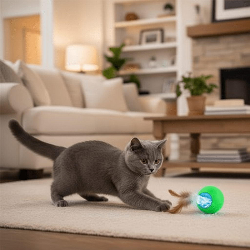 Balle interactive chat bouge au touché | Félin'Play - Chatjoue