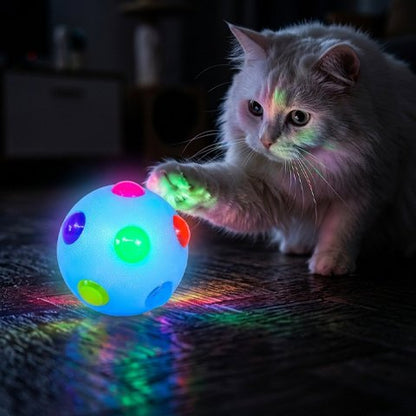 Balle pour chat de couleur bleue