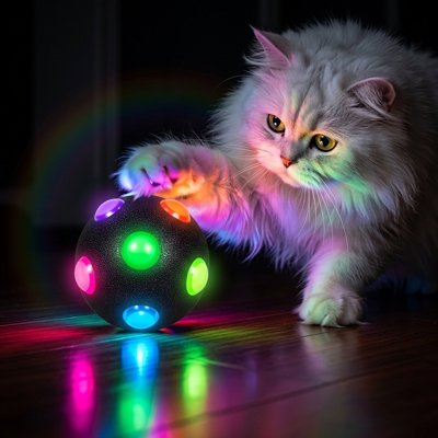 Balle pour chat de couleur noire