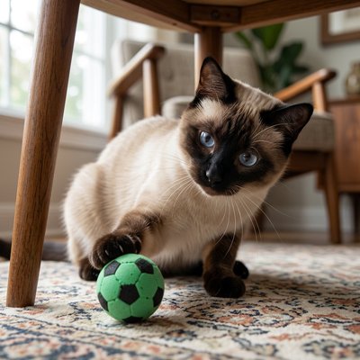 Balle pour chat en mousse colorée