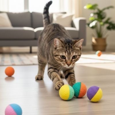 Balle pour chat multi - couleurs | Interactive Féline - Chatjoue