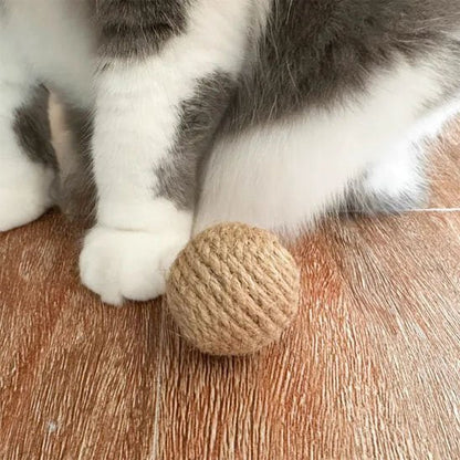 Balle pour chat en sisal ou jute | silencieuse| Chatjoue - Chatjoue