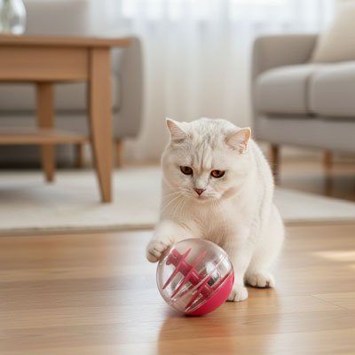 Balle pour chat à friandises pour la stimulation | Interactive - Chatjoue