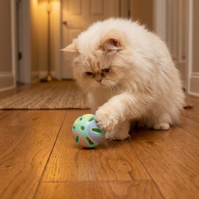 Balle pour chat multi-coloris
