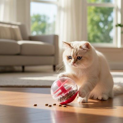 Balle pour chat à friandises pour la stimulation | Interactive - Chatjoue