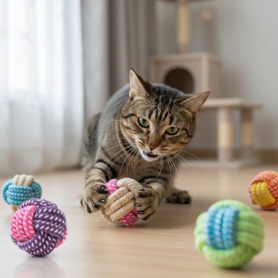 Balle pour chat plusieurs couleurs disponibles
