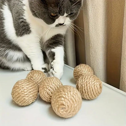 Balle pour chat en sisal ou jute | silencieuse| Chatjoue - Chatjoue