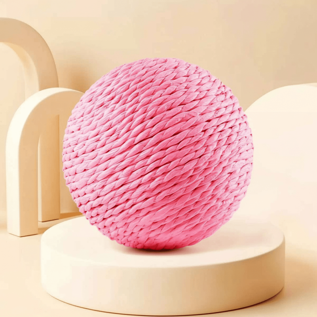 Balle pour chat en sisal de belle taille | Interactive - Chatjoue
