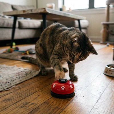 chat appui sur Jouet pour Chat rouge pour jouer
