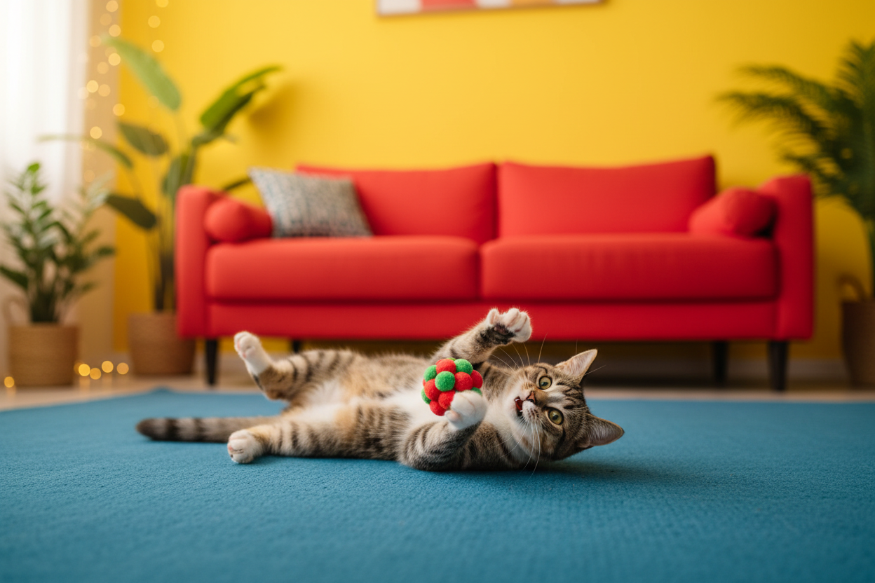 Chat avec balles JingleChase 5
