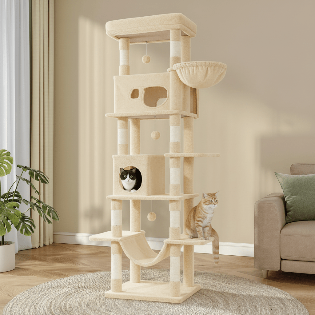 Arbre à Chat 210 cm | Paradis Félin Deluxe - Chatjoue