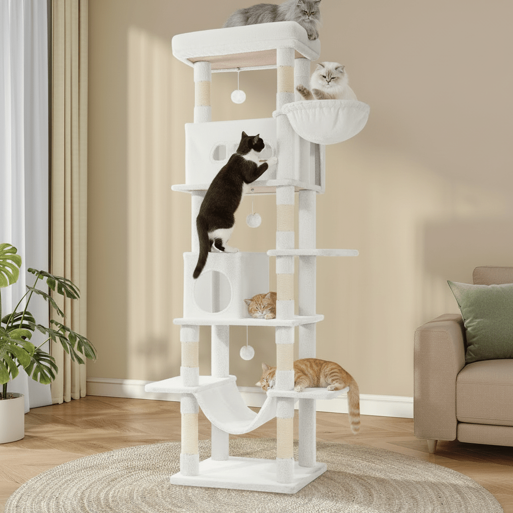 Arbre à Chat 210 cm | Paradis Félin Deluxe - Chatjoue