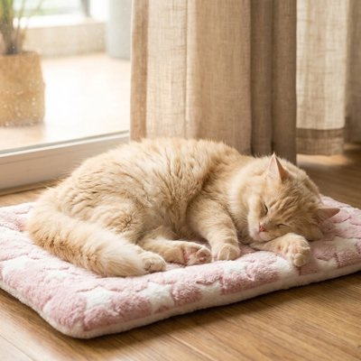chat qui dort sur Tapis Chat près fenêtre salon 
