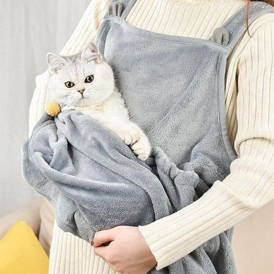 Couchage pour chat ventral avec bretelles 