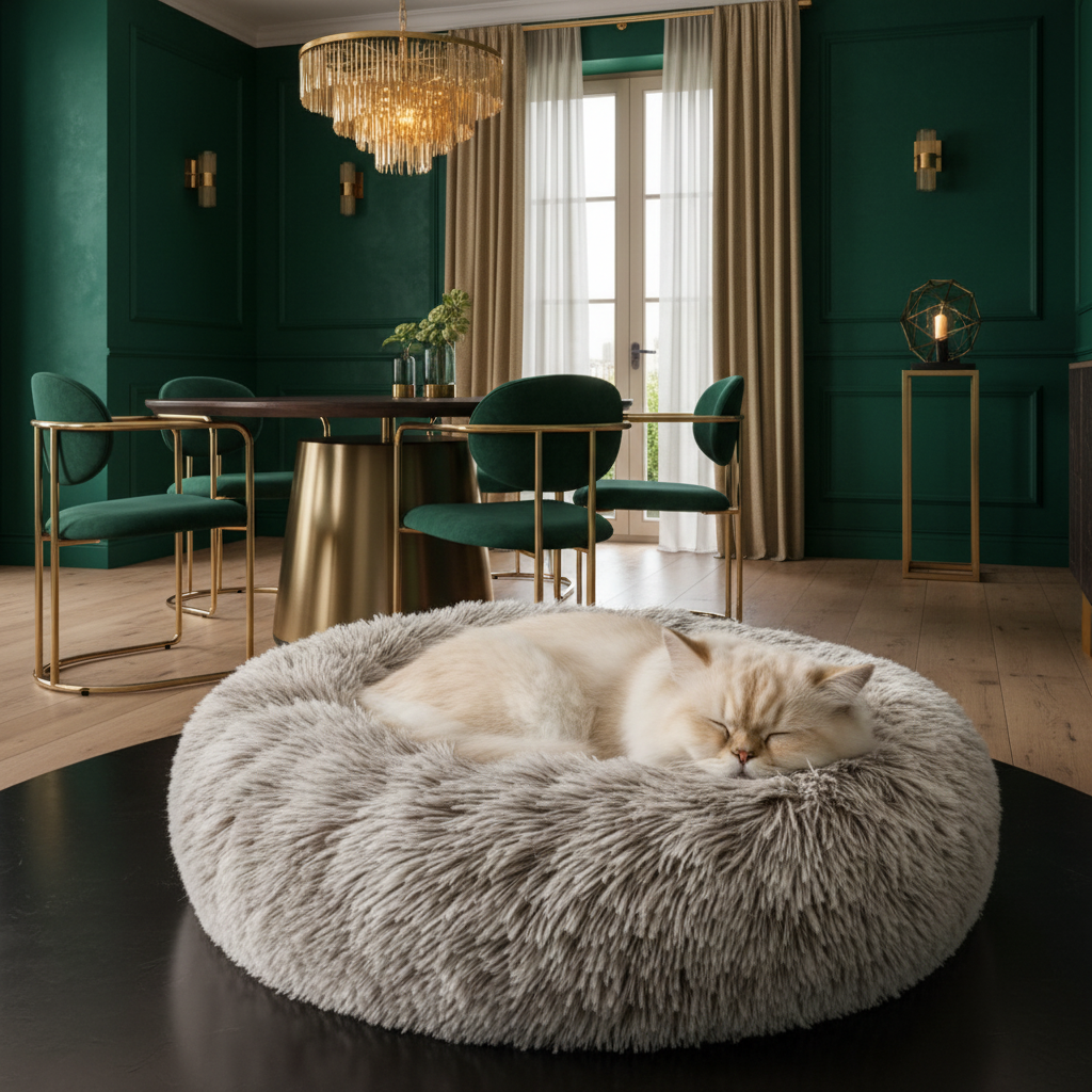 Coussin crème gris - salle émeraude
