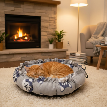 Coussin gris renard lifestyle