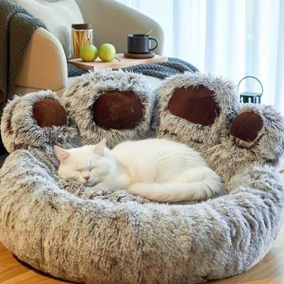 Coussin pour chat gris ou marron