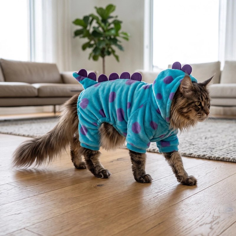 Déguisement pour Chat bleu turquoise chat marche avec costume 